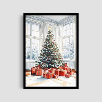 Постер "Christmas Room" ny030_christmas_room_white_antiblik_a1 фото