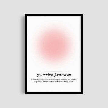 Постер "Here for a Reason" aur019_here_for_a_reason_white_antiblik_a1 фото