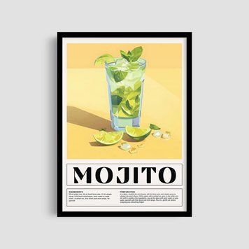 Постер "Mojito Classic" cts004_mojito_classic_white_antiblik_a1 фото