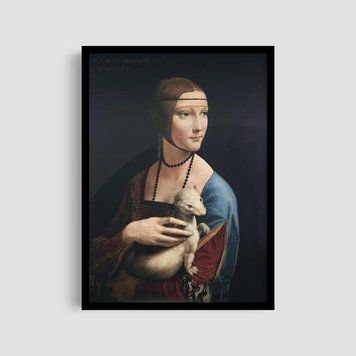 Постер "Lady with Ermine" art020_lady_with_ermine_white_antiblik_a1 фото