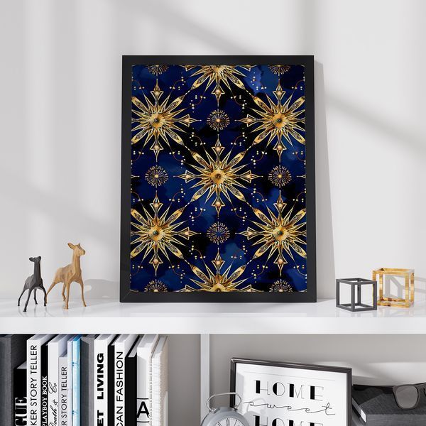 Постер "Stars Ornament" wms044_stars_ornament_white_antiblik_a1 фото