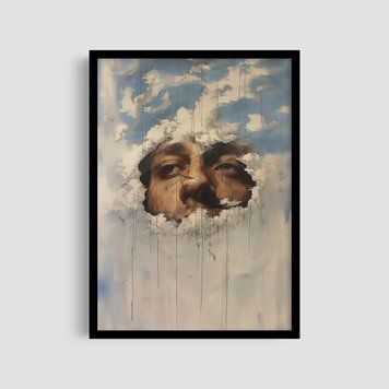 Постер "Face in Clouds" art038_face_in_clouds_white_antiblik_a1 фото