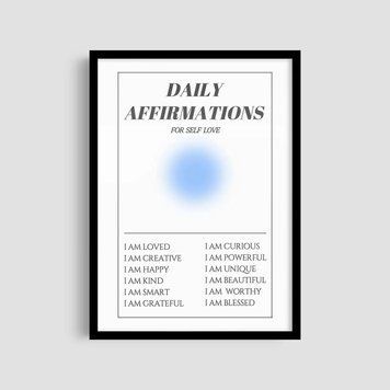 Постер "Daily Affirmations" aur021_daily_affirmations_white_antiblik_a1 фото