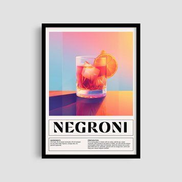 Постер "Negroni" cts009_negroni_white_antiblik_a1 фото