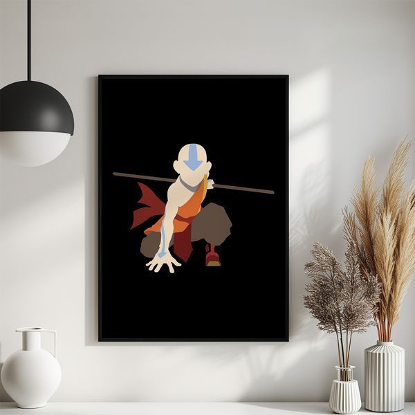 Постер "Avatar Aang Pose" ame041_Avatar_Aang_Pose_white_antiblik_a1 фото