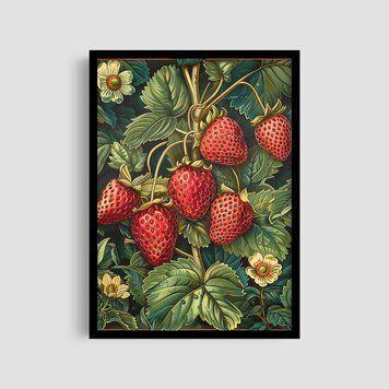Постер "Strawberry" wms031_strawberry_white_antiblik_a1 фото