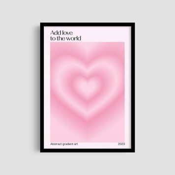 Постер "Add Love" aur022_add_love_white_antiblik_a1 фото