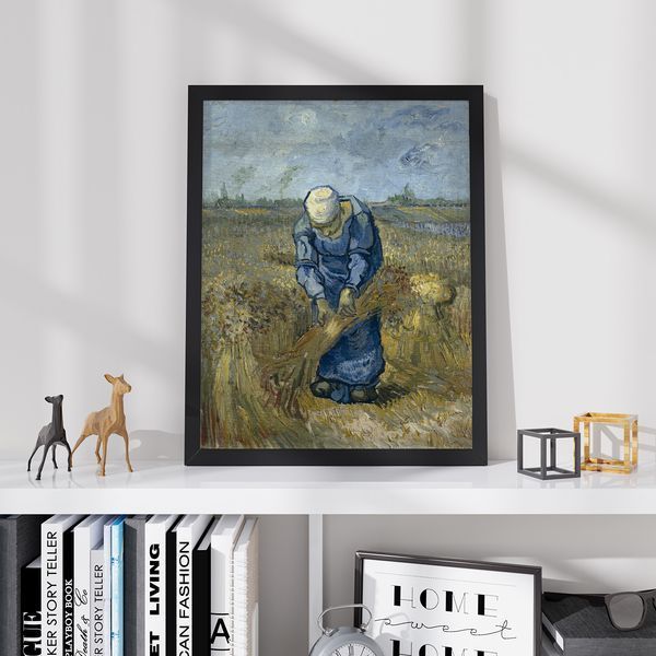 Постер "Peasant Woman Binding Sheaves" vgh035_peasant_woman_binding_sheaves_white_antiblik_a1 фото