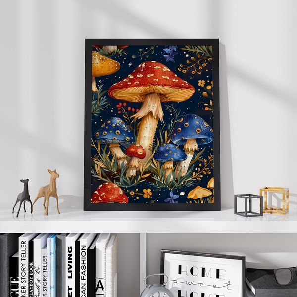 Постер "Space Mushroom" wms051_space_mushroom_white_antiblik_a1 фото