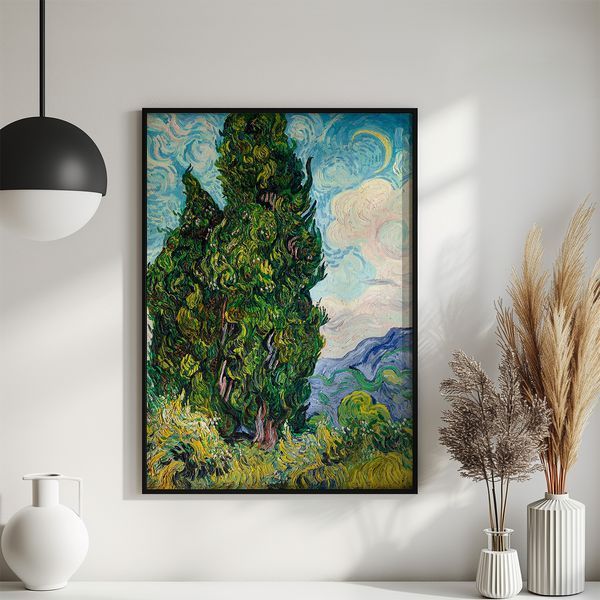 Постер "Cypresses" vgh025_cypresses_white_antiblik_a1 фото