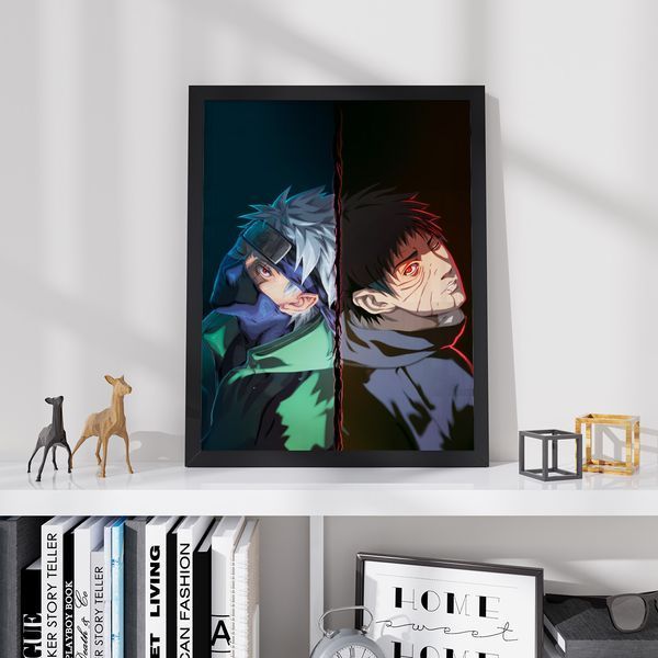 Постер "Kakashi Obito Split" ame015_Kakashi_Obito_Split_white_antiblik_a1 фото
