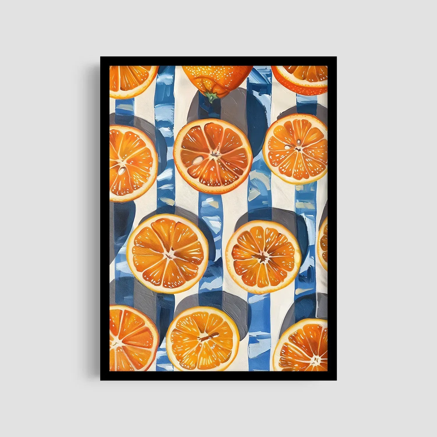 Постер у чорній рамці "Orange Pattern"