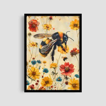 Постер "Working Bee" wms040_working_bee_white_antiblik_a1 фото