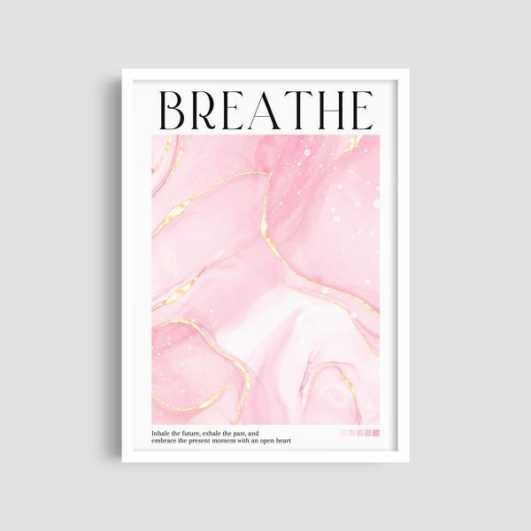 Постер "Breathe" aur018_breathe_white_antiblik_a1 фото