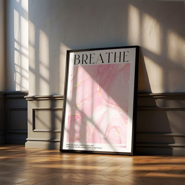 Постер "Breathe" aur018_breathe_white_antiblik_a1 фото