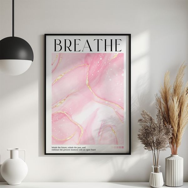 Постер "Breathe" aur018_breathe_white_antiblik_a1 фото