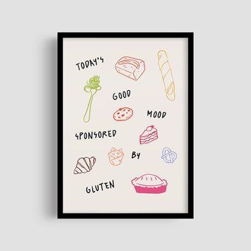 Постер "Gluten Mood" cts143_gluten_mood_bez_a4 фото