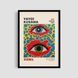 Постер "Kusama Eyes" abs031_kusama_eyes_white_antiblik_a1 фото