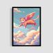 Постер "Flying Cat" anm009_flying_cat_white_antiblik_a1 фото