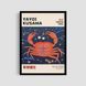 Постер "Kusama Crab" abs029_kusama_crab_white_antiblik_a1 фото