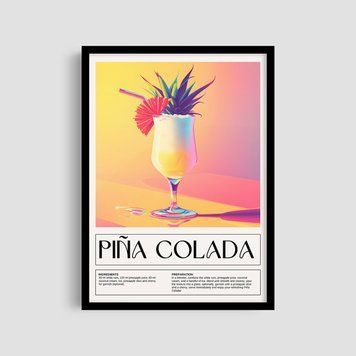 Постер "Pina Colada" cts008_pina_colada_white_antiblik_a1 фото