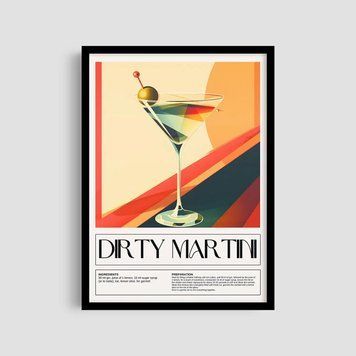 Постер "Dirty Martini" cts002_dirty_martini_white_antiblik_a1 фото