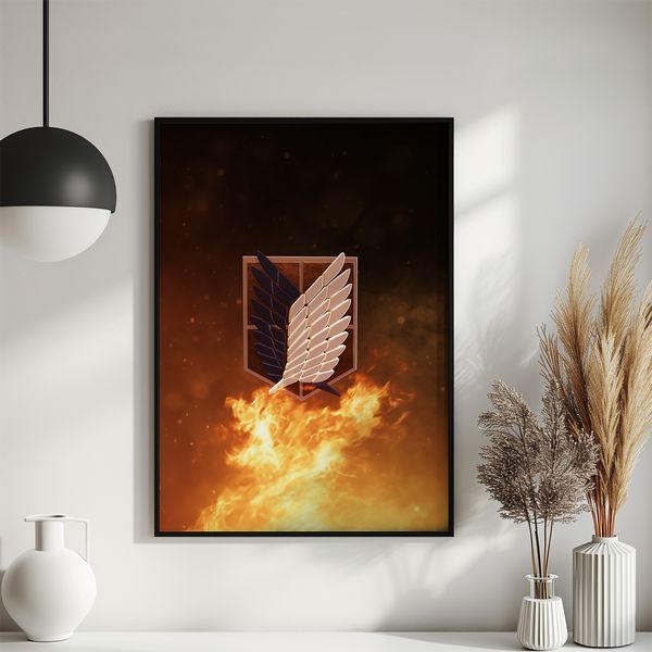 Постер "Attack on Titan Logo" ame042_Attack_on_Titan_Logo_white_antiblik_a1 фото