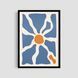Постер "Abstract Flower Blue" flw009_abstract_flower_blue_white_antiblik_a1 фото