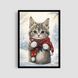 Постер "Winter Kitten" ny031_winter_kitten_white_antiblik_a1 фото